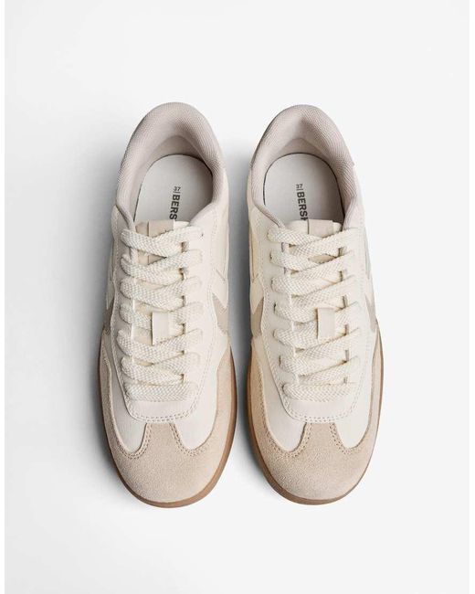 Bershka White Retro Trainers
