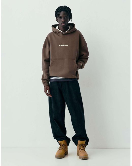 Pull&Bear – kapuzenpullover in Black für Herren