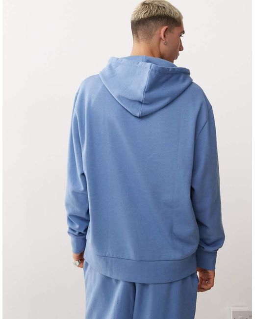 Sudadera Con Capucha Y Estampado De Coordenadas De Collusion de hombre de color Blue