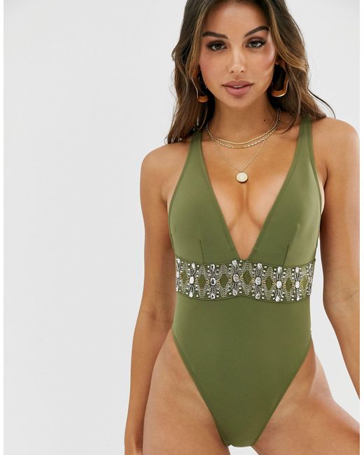 embellished swimwear