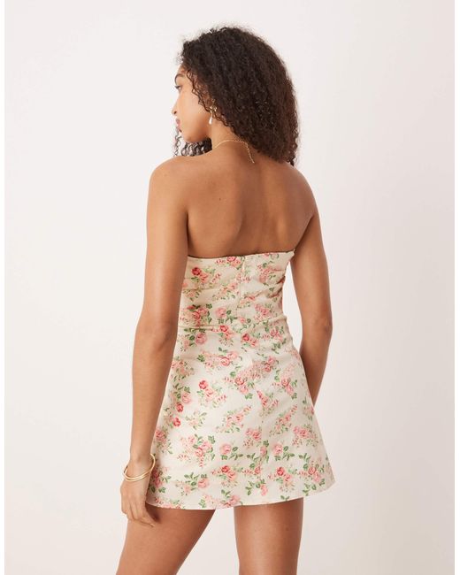 Mango Natural – trägerloses baumwoll-minikleid