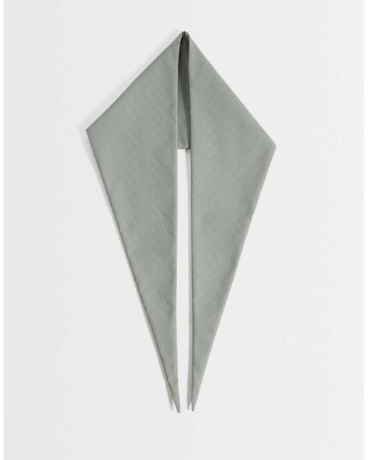 ASOS Gray Textured Triangle Neck Scarf for men