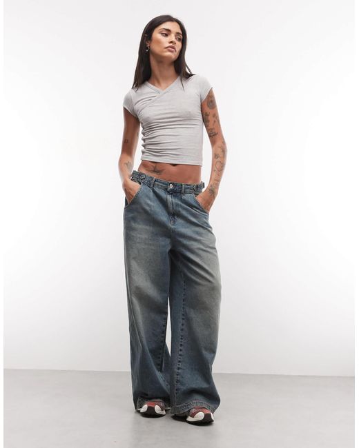 Collusion White Wrap-front Fitted Top