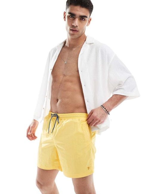 Farah Yellow Colbert Swim Shorts for men