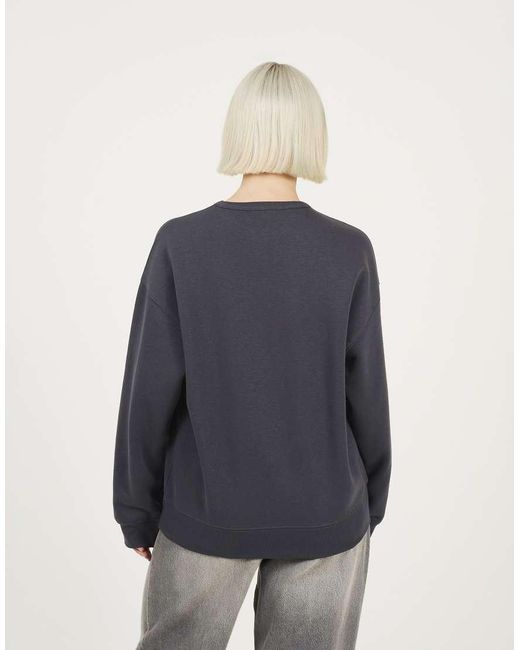 Brave Soul Blue Crew Neck Graphic Print Sweatshirt