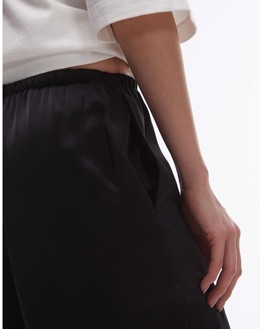 TOPSHOP Black – satinhose