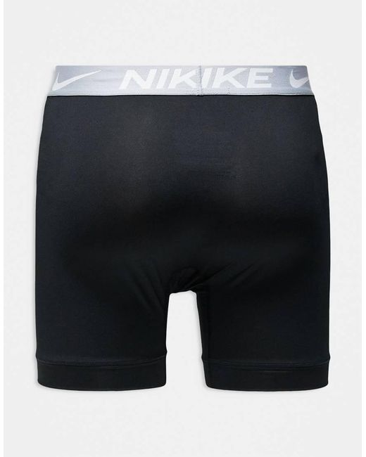 Nike Blue Essential Microfibre 3 Pack Boxer Briefs for men