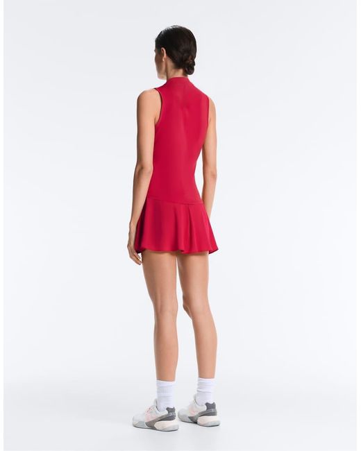 Oysho Red Sleeveless Half-zip T-shirt