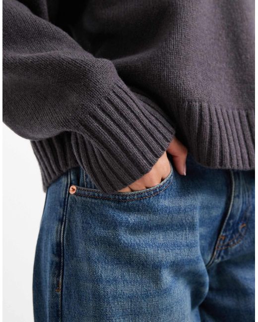 ASOS Blue – pullover aus hochwertiger lammwolle