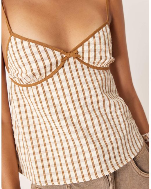 Motel Natural Milota Check Cami Top