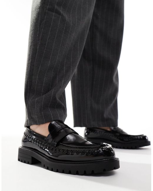 Truffle Collection – penny-loafer in Black für Herren
