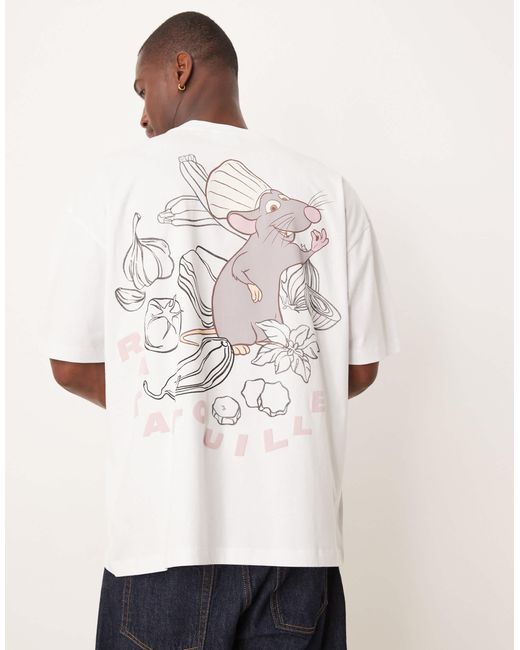 Disney pixar - t-shirt unisexe oversize avec imprimés ratatouille ASOS en coloris Blue
