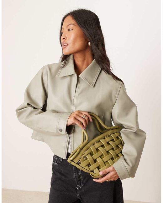 ASOS Natural Puff Weave Tote Bag