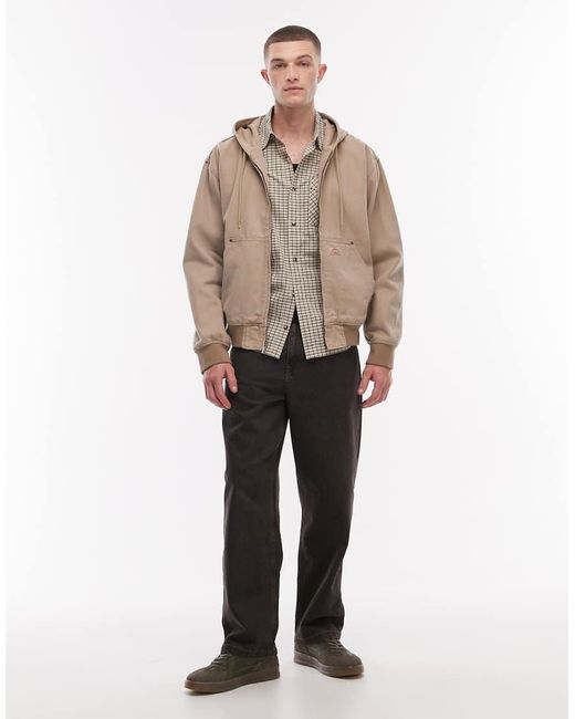 Giacca Bomber Sfoderata di Dickies in Natural da Uomo