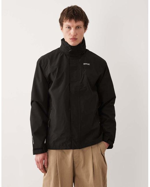 Regatta Black Waterproof Matt Ii Shell Jacket for men