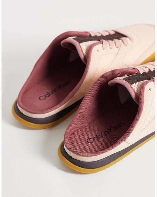 Calvin Klein White Runner Mesh Mule