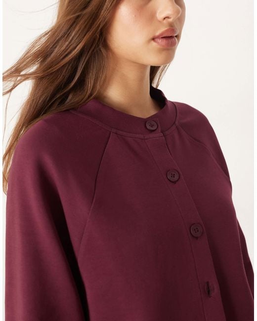 ASOS Red Interlock Cardigan