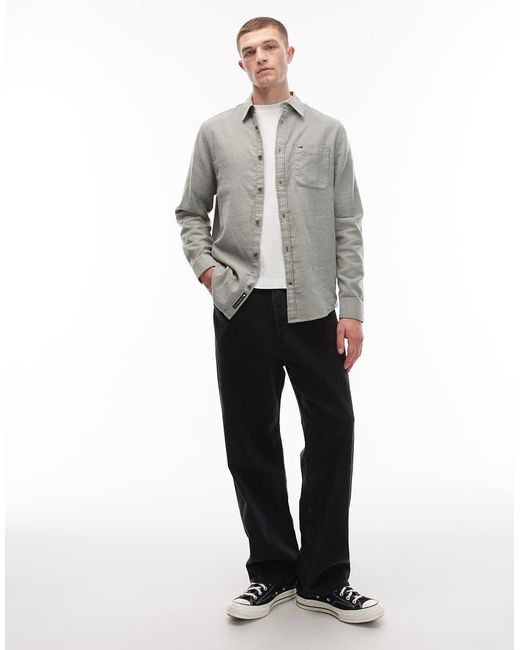 Tommy Hilfiger Gray Regular Flannel Shirt for men