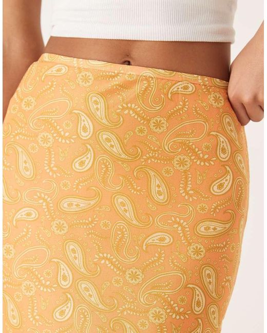 Glamorous Natural Low Rise Midi Skirt