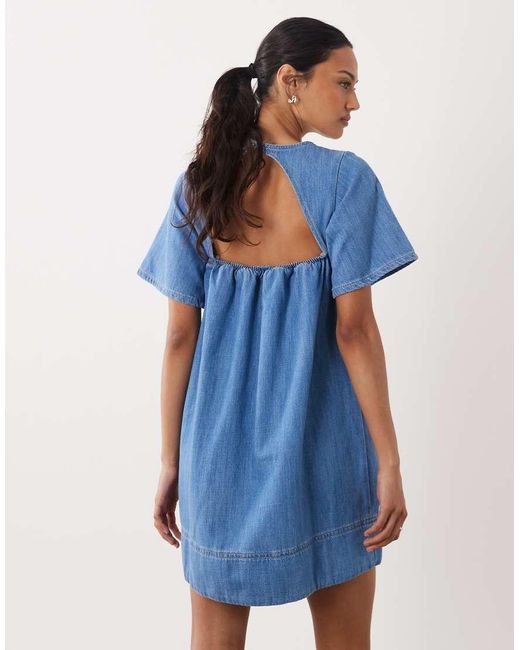 ASOS Blue Babydoll Mini Dress