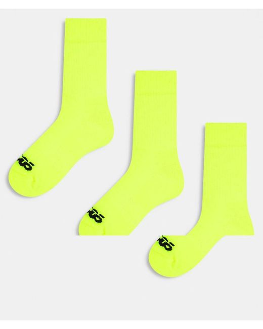 4505 Yellow Running Socks With Arch Support And Anti Bacterial Finish for men