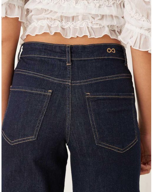 Jdy Blue Felina High Waist Wide Leg Jeans
