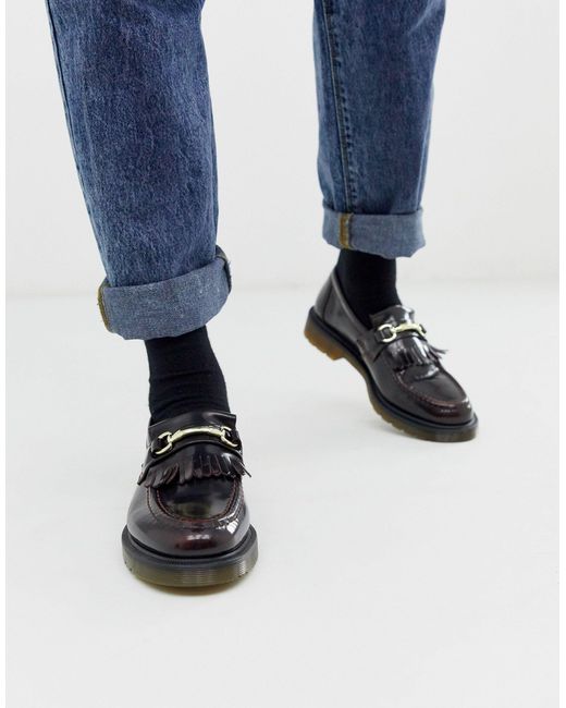 Dr. Martens Black Adrian Bar Loafers for men