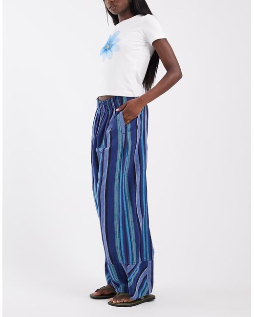 Free People Blue Days End Solar Linen Pants