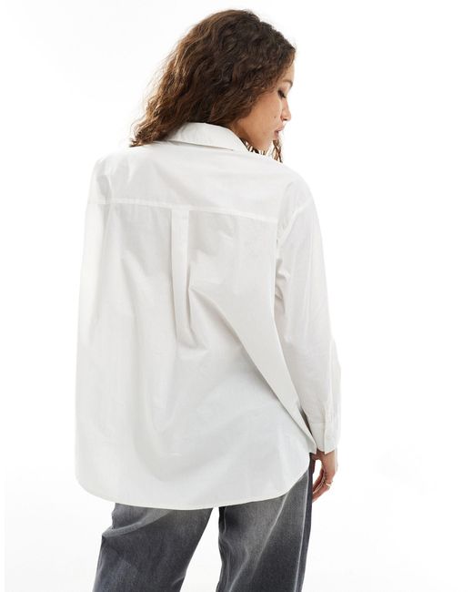Reclaimed (vintage) White Shirt Multi-way Asymmetric Wrap Shirt
