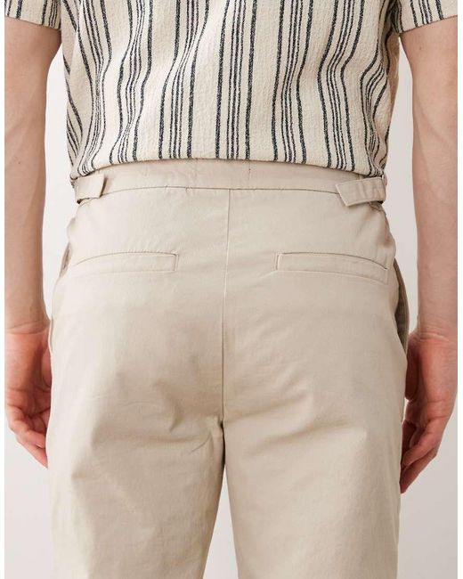 Threadbare Natural Slim Fit Chino Trousers for men