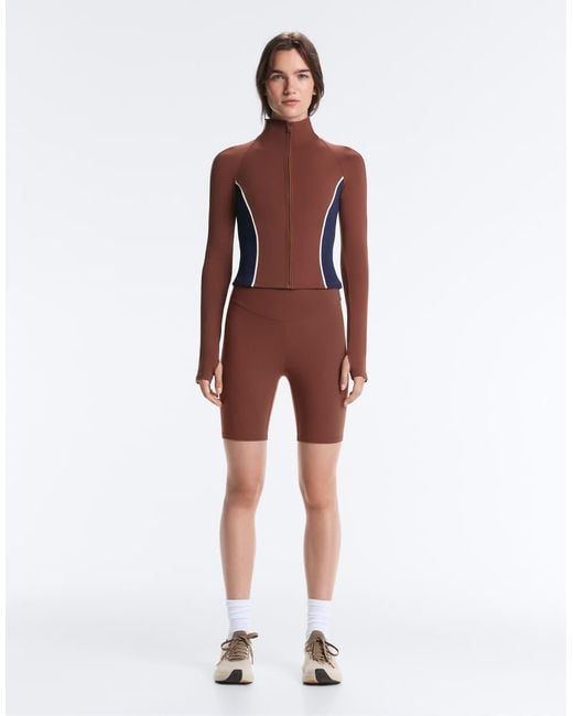 Oysho Red Light Warm Colour-Block Technical Jacket