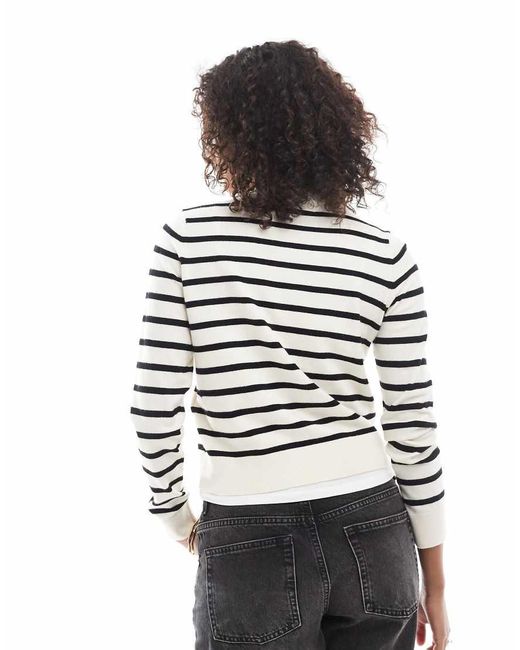 Vero Moda White Soft Knitted Button Up Cardi