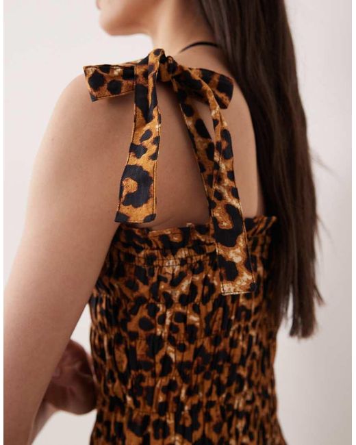 esmé studios Brown Esmee Tie Strap Maxi Beach Dress