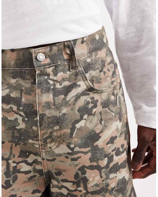 ASOS Natural Longer Length Jorts for men