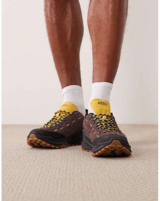 Keen Brown Jasper Zionic Textured Suede Sneakers for men
