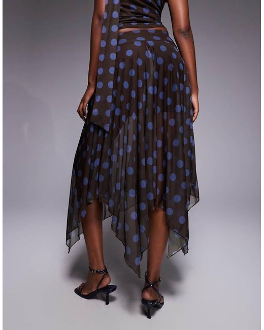 Kaiia Multicolor Exclusive Double Layered Slinky Mesh Fairy Hem Maxi Skirt Co-Ord