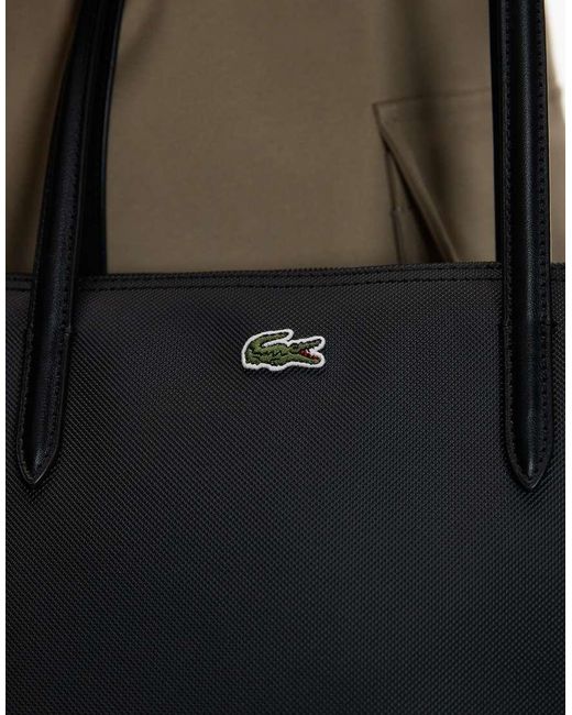 Lacoste Black Shopper Tote Bag