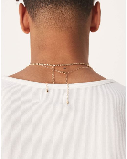 ASOS – 2er-pack e festival-halsketten in Green für Herren