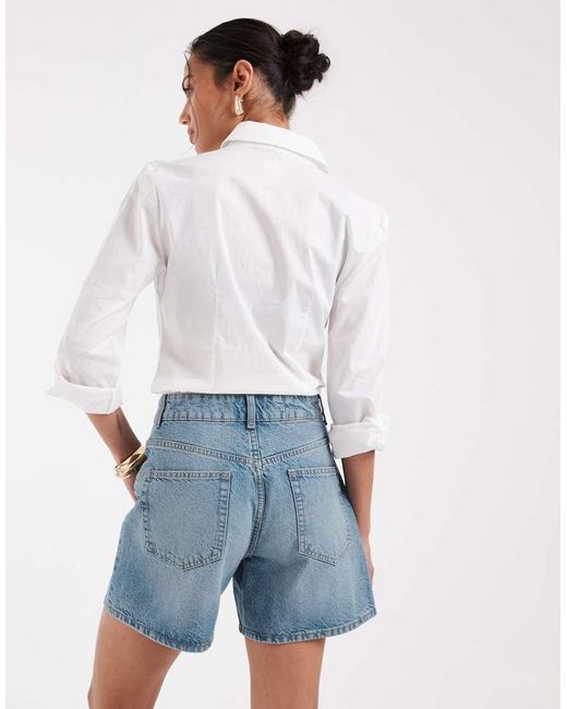 ASOS Blue Denim Dad Short
