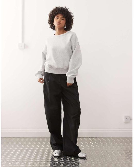 Weekday White Oversized Boxy Fit Sweatshirt