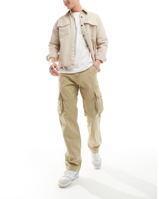 Alpha - jet - pantaloni cargo color sabbia di Alpha Industries in Natural da Uomo