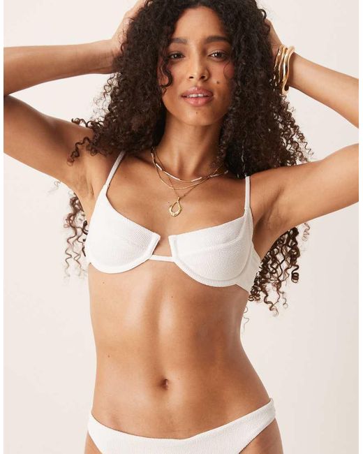 Mango Natural Structured Bikini Top