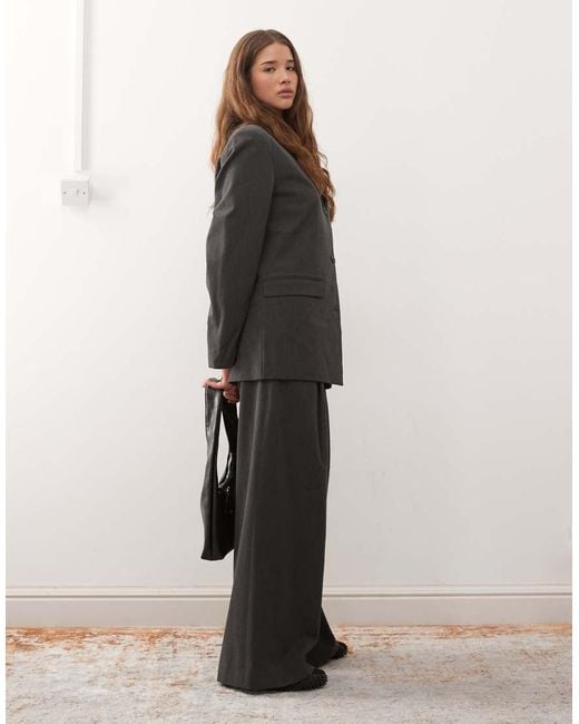 Weekday Multicolor Co-Ord Oversized Wide Leg Pleated Trousers