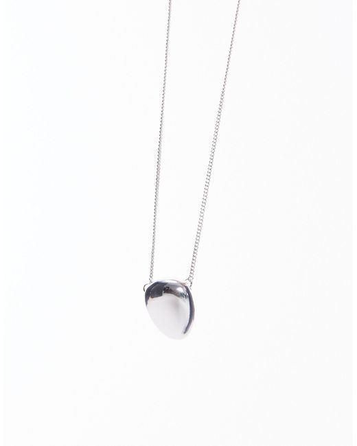 TOPSHOP Metallic Neva Necklace With Molten Pendant