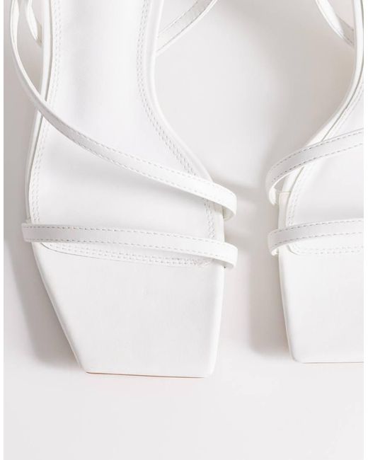 SIMMI White Simmi London Wide Fit Natasha Strappy Heeled Sandals