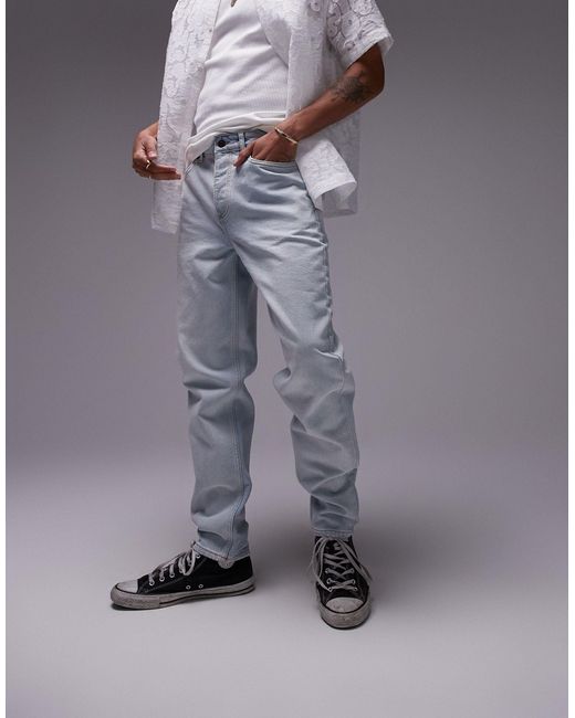 Topman – schmal zulaufende jeans in Gray für Herren