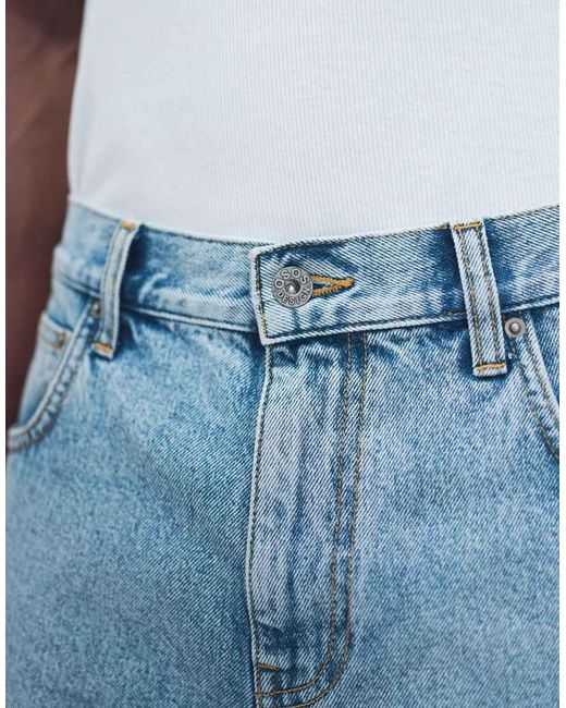 ASOS White Mid Length Denim Jorts for men