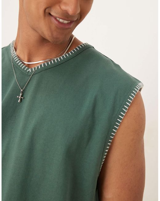 ASOS – oversize-tanktop in Green für Herren