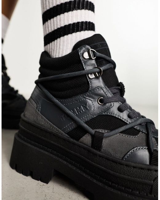 Tommy Hilfiger Hybrid Boots in Black Lyst UK