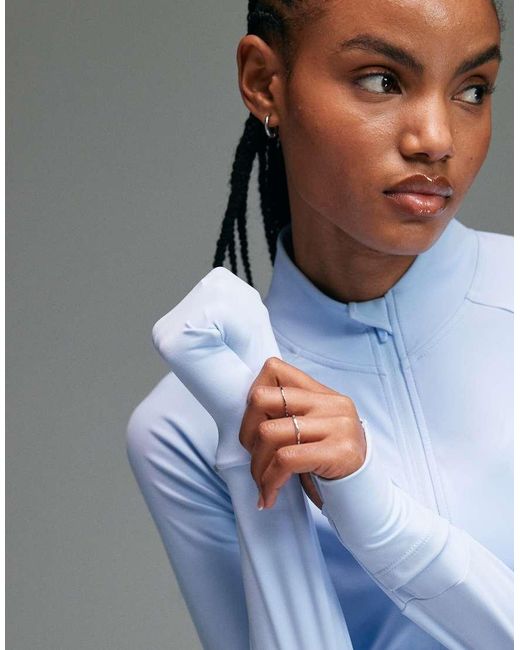 4505 Gray Premium Reflective Zip Up Running Jacket With Foldover Cuff And Zip Phone Pocket